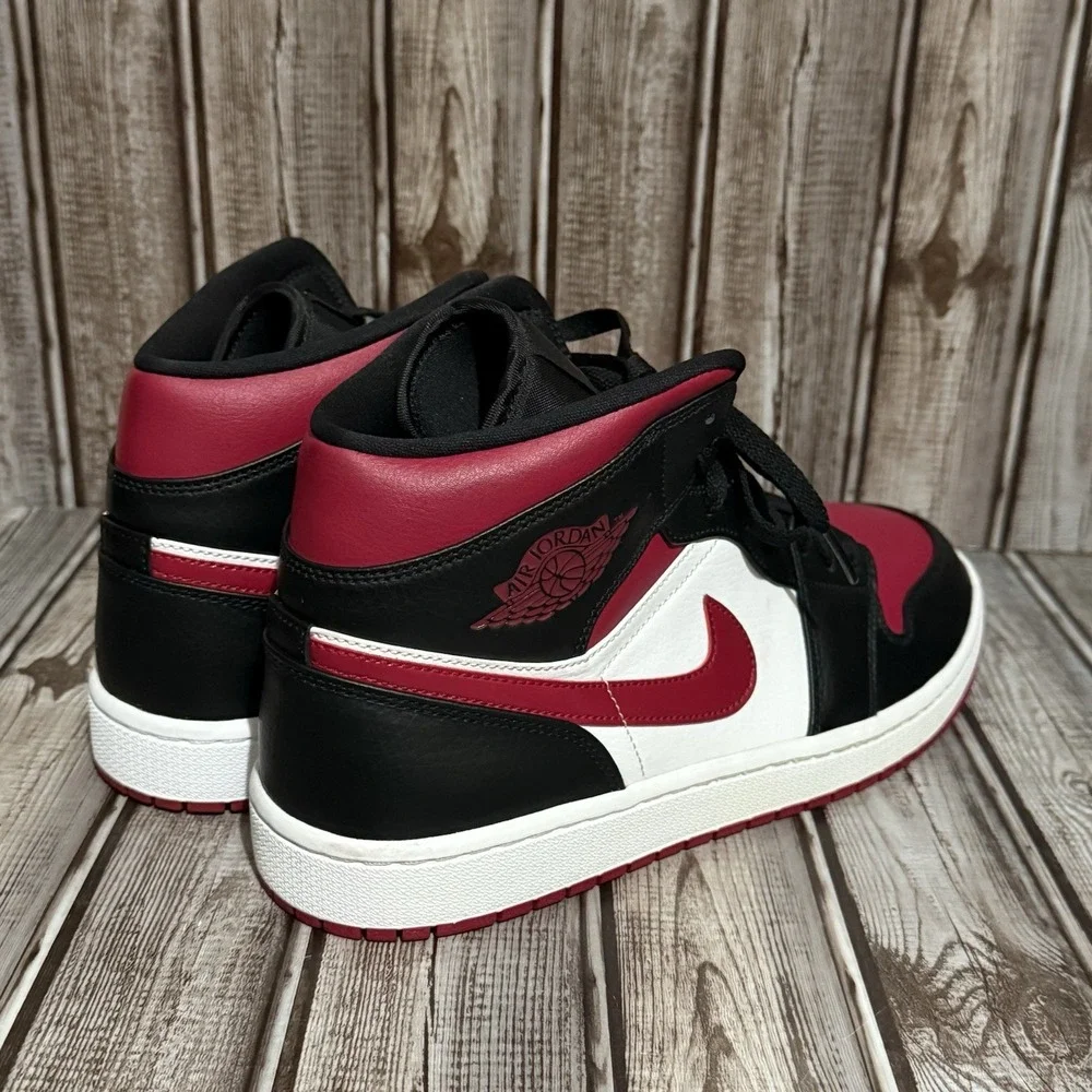 Air‎ Jordan 1 Mid Noble Red Men's Size 11.5 (554724-066)